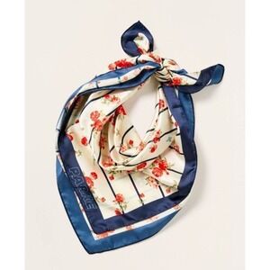 Women's Floral Square Scarf - Parke x Target Cream Floral One Size Fits Most